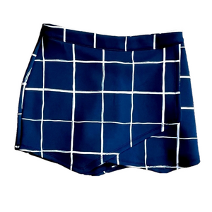 Abercrombie & Fitch scuba skort navy blue and white